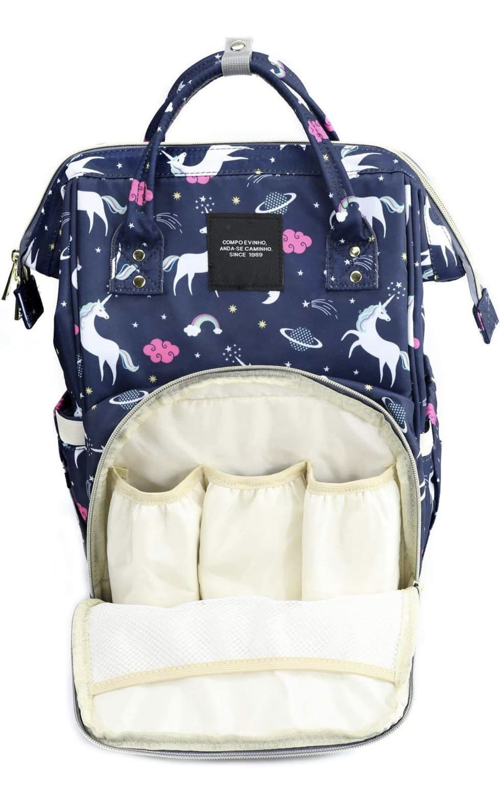 White Bear Diaper bag-backpack style