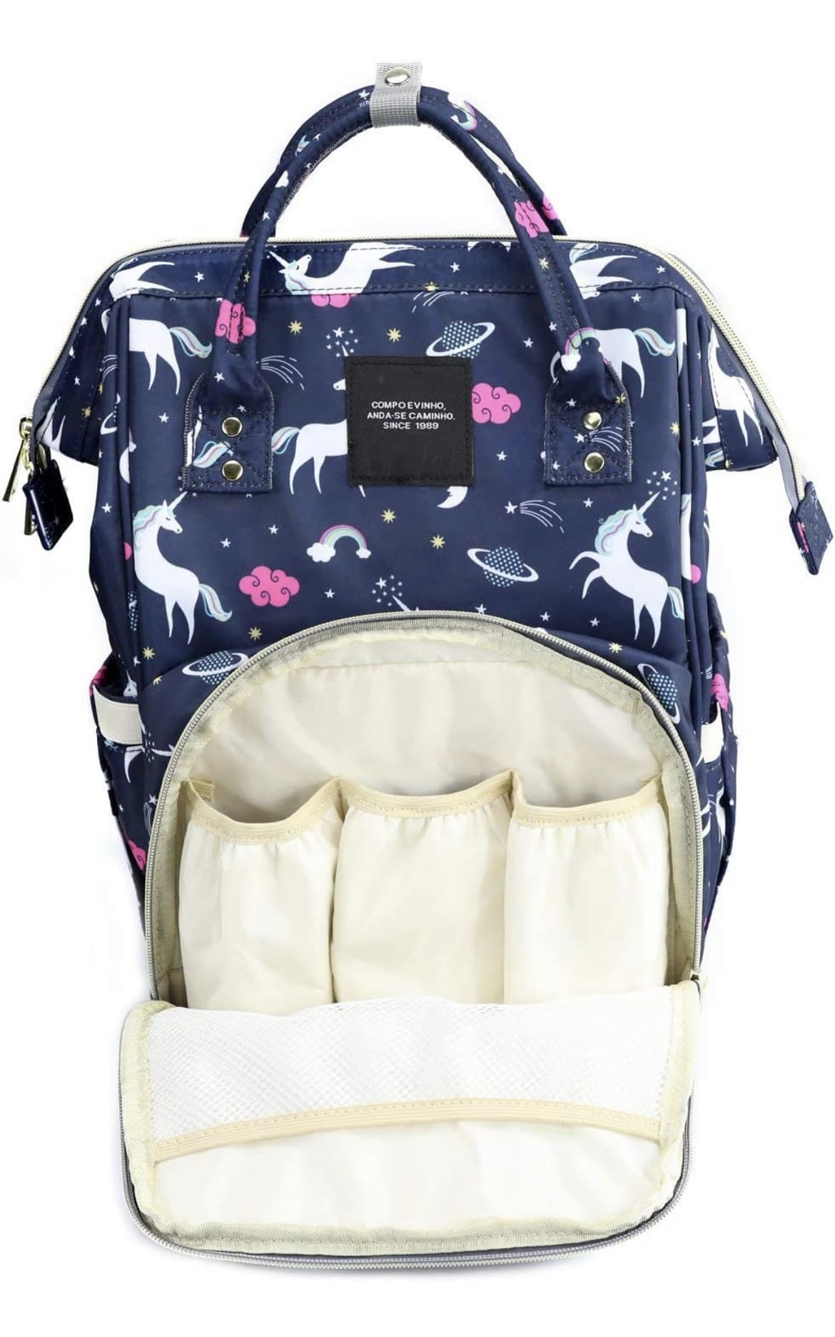 White Bear Diaper bag-backpack style