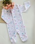 White Dino Cotton Bodysuit