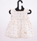 White Floral Premium Cotton Hand Frill Frock