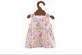 White Multi Sleeveless Cotton Frock