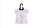 White Printed Halfsleeve Floral Frock