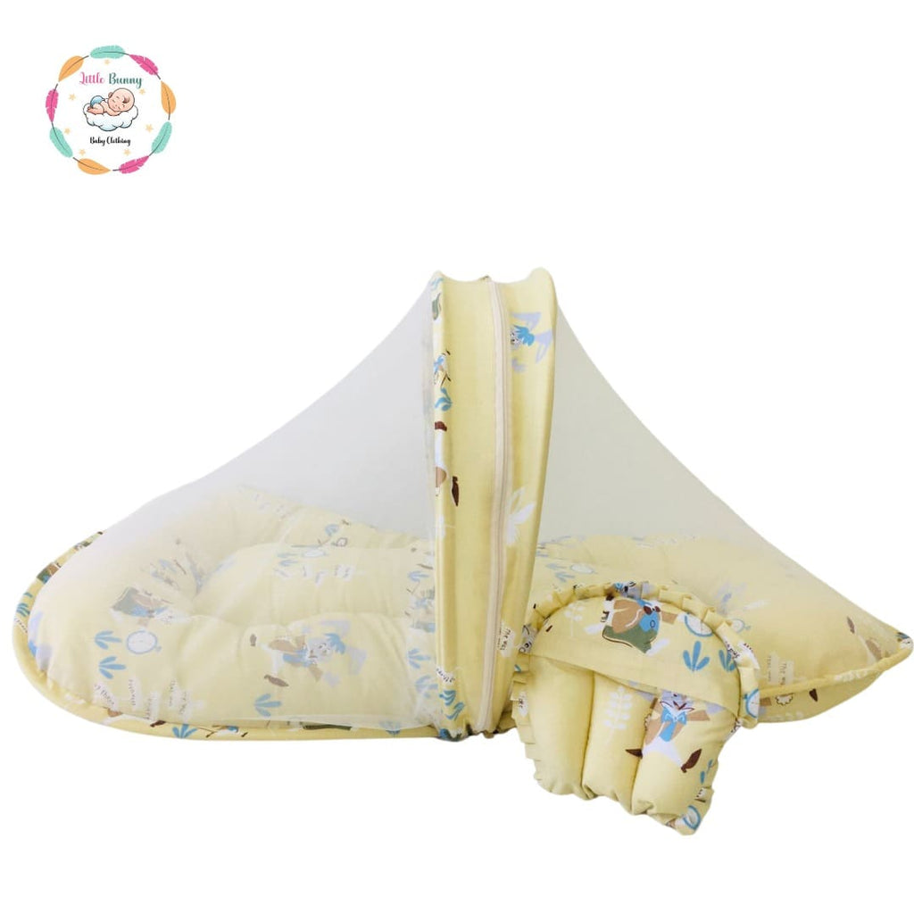 Yellow Baby Bed with Net