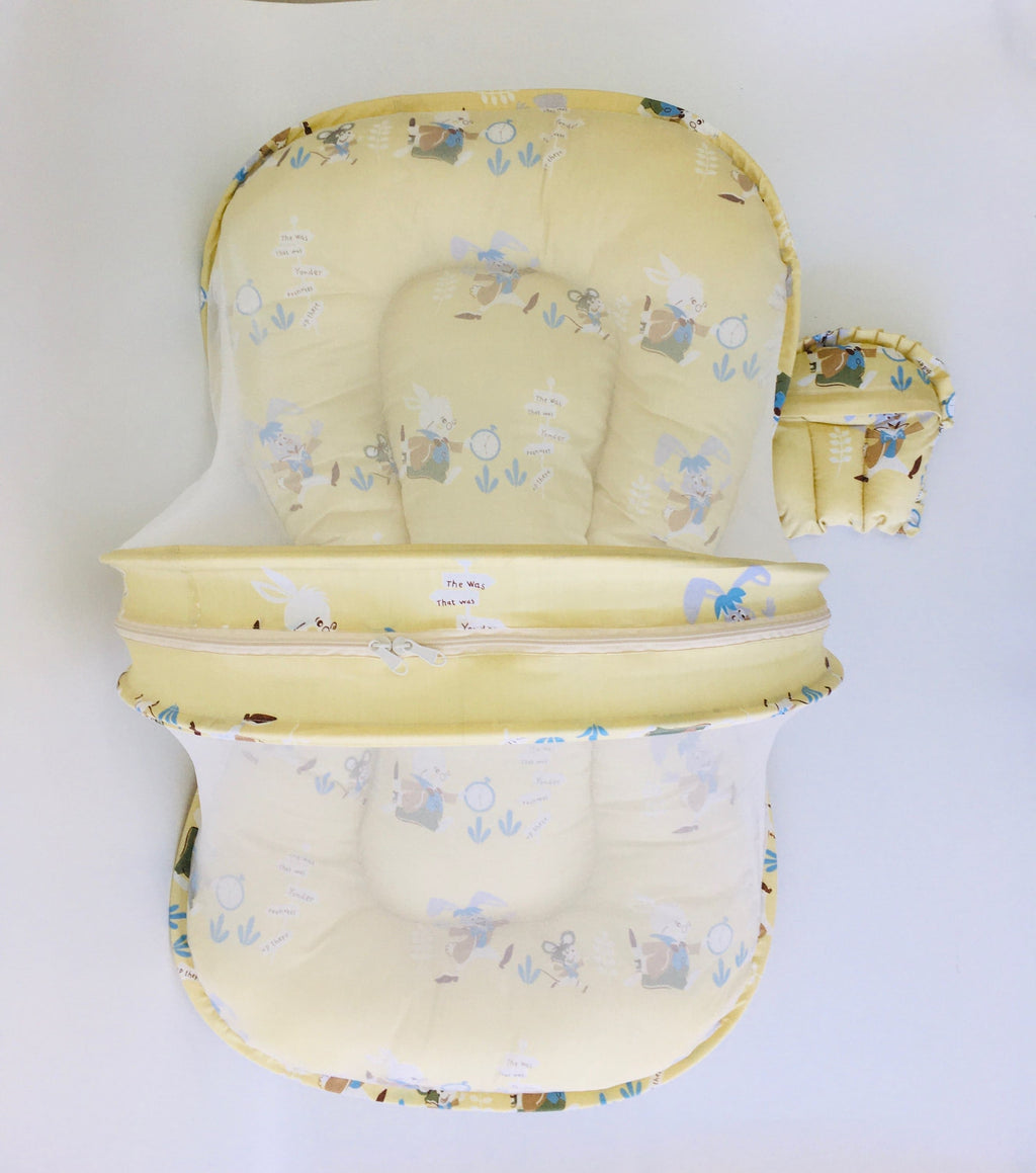 Yellow Baby Bed with Net