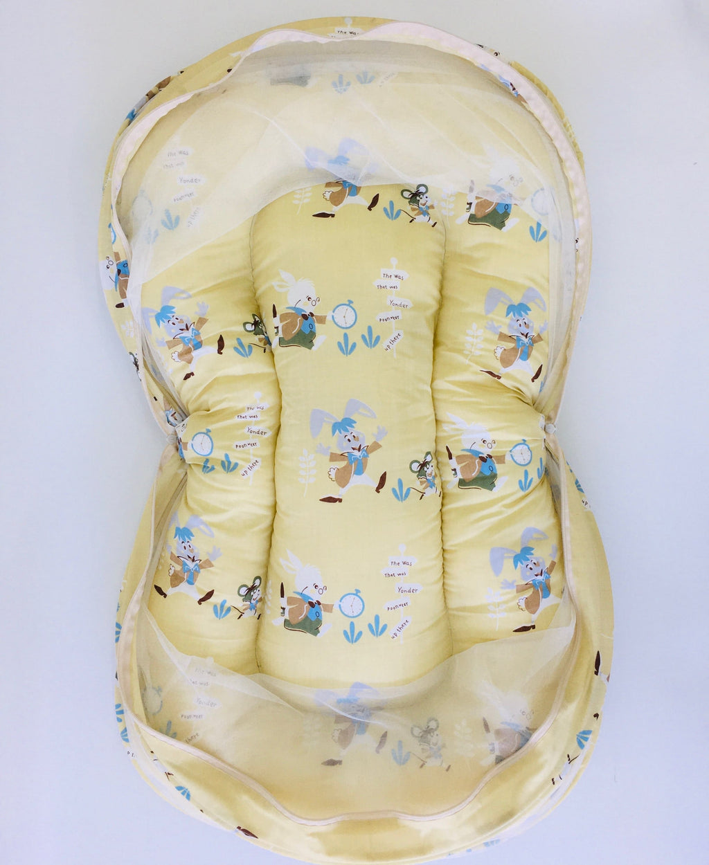 Yellow Baby Bed with Net