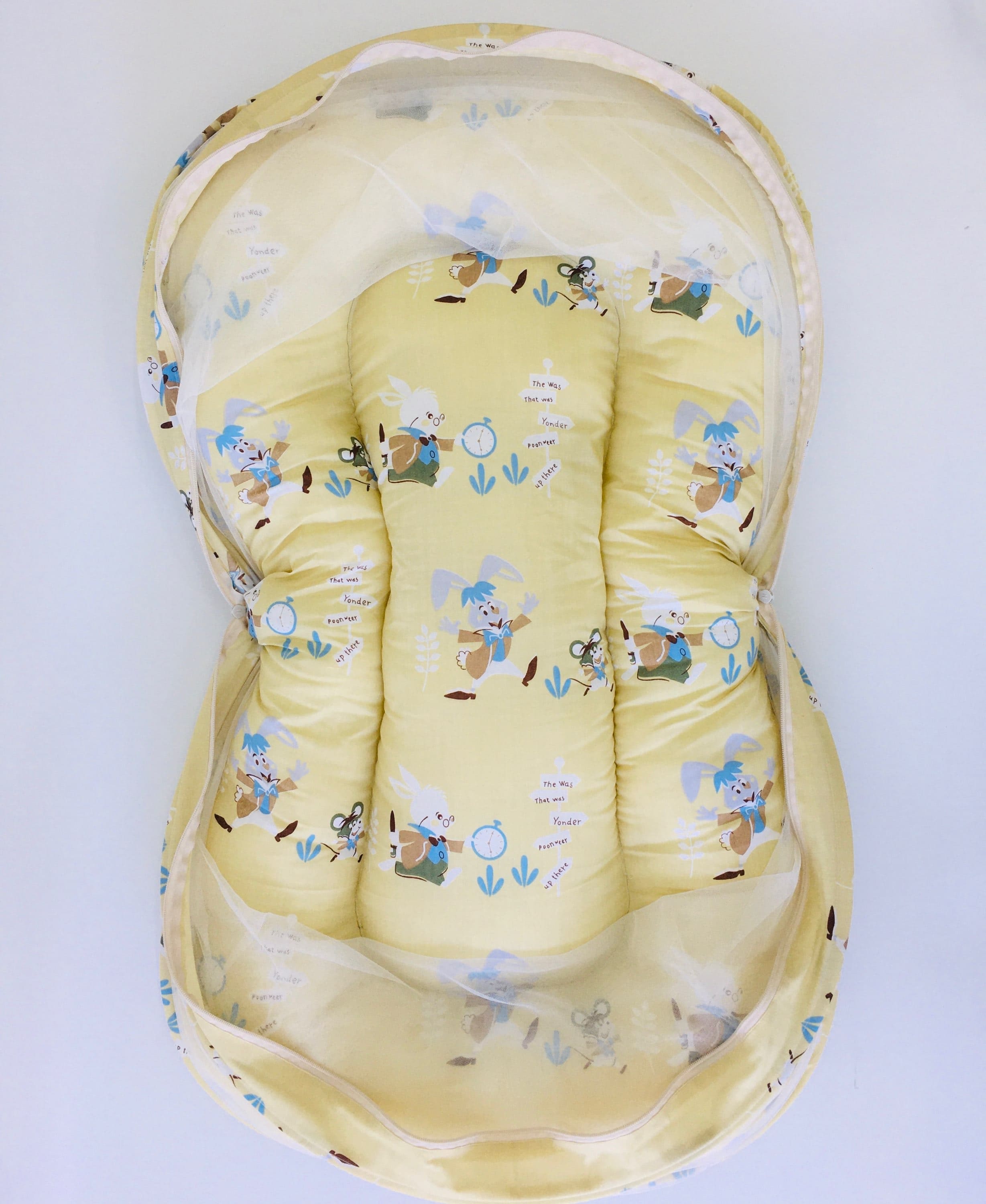 Yellow Baby Bed with Net