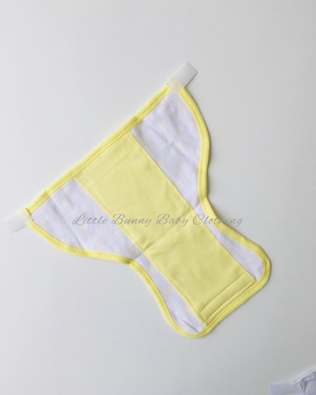 Yellow Star Cotton Nappy -Velcro type