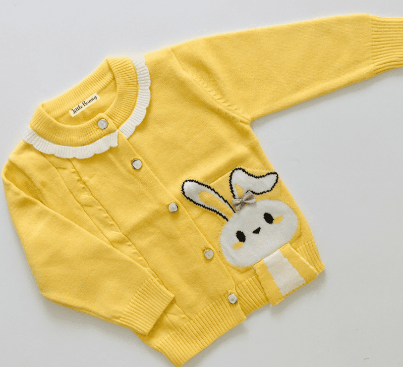 Yellow White Bunny Sweater