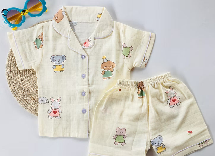 Animal Printed Muslin set